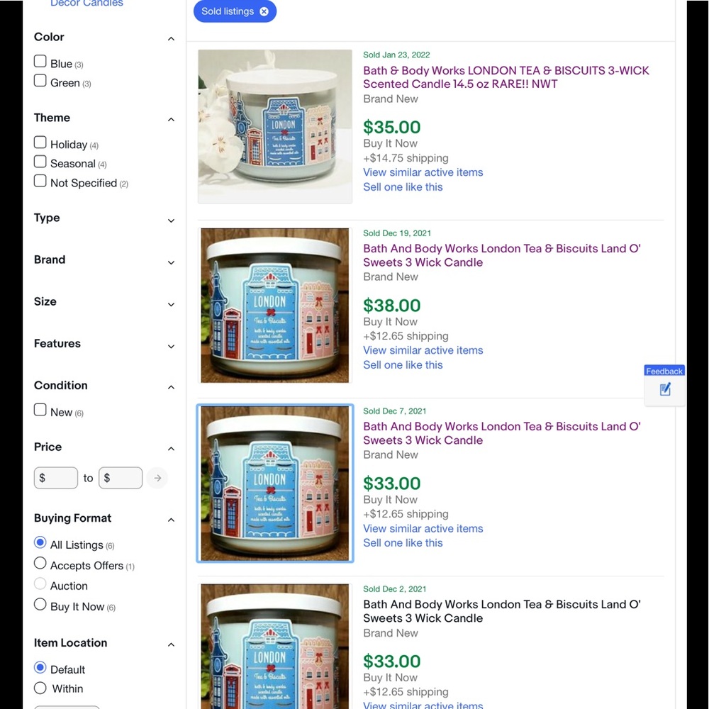 Bath And Body Works 3-wick Candle London Tea & Biscuits 14.5 Oz HTF Scent - Picture 16 of 16
